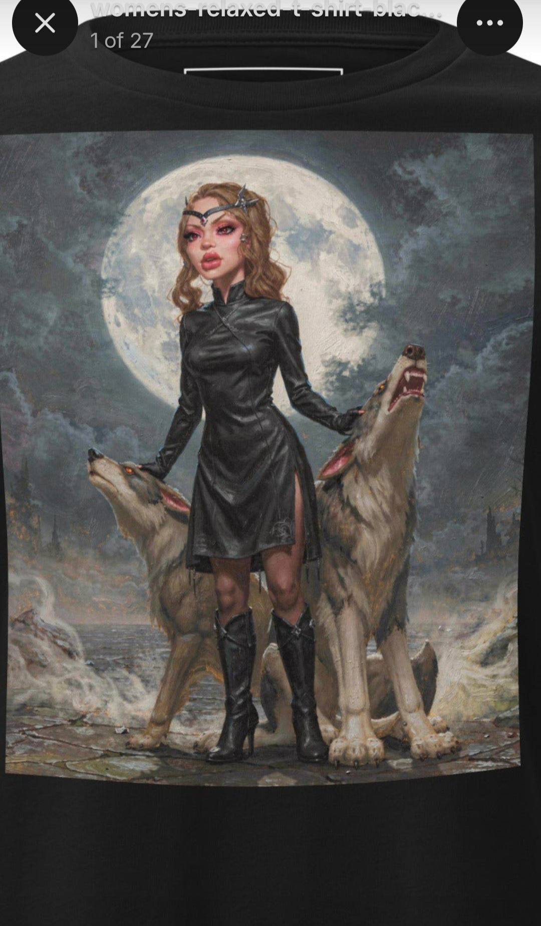 Moonlit Wolves Gothic Relaxed Tee